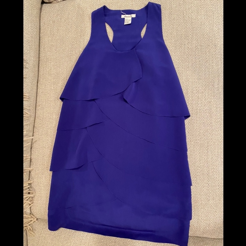 Blue scallop mini dress from Hanna G